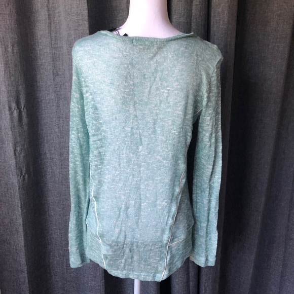 3 for $15- Layla Jade sheer Mint Top NWT Sz Lg BBC - Picture 2 of 4